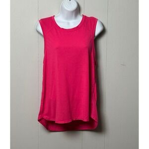Athletic Works Women's Pink Muscle Tank Top Sleeveless Gym Shirt Size L 12-14